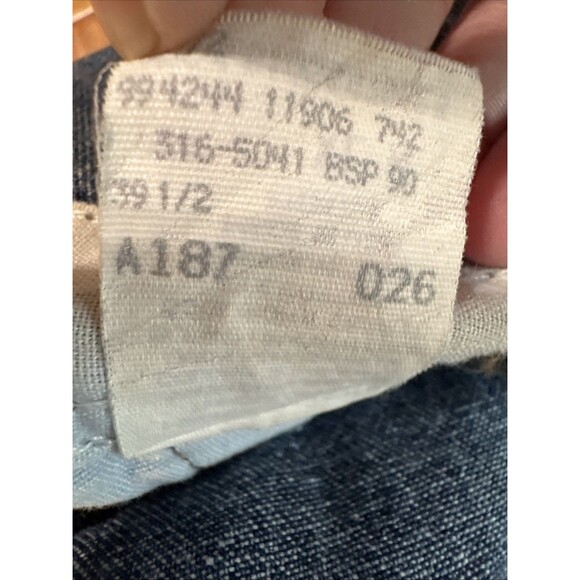 Vintage Riveted Lee Jeans Shortall Overalls Size XL Big Shorts Y2K Dark Wash - Picture 8 of 8